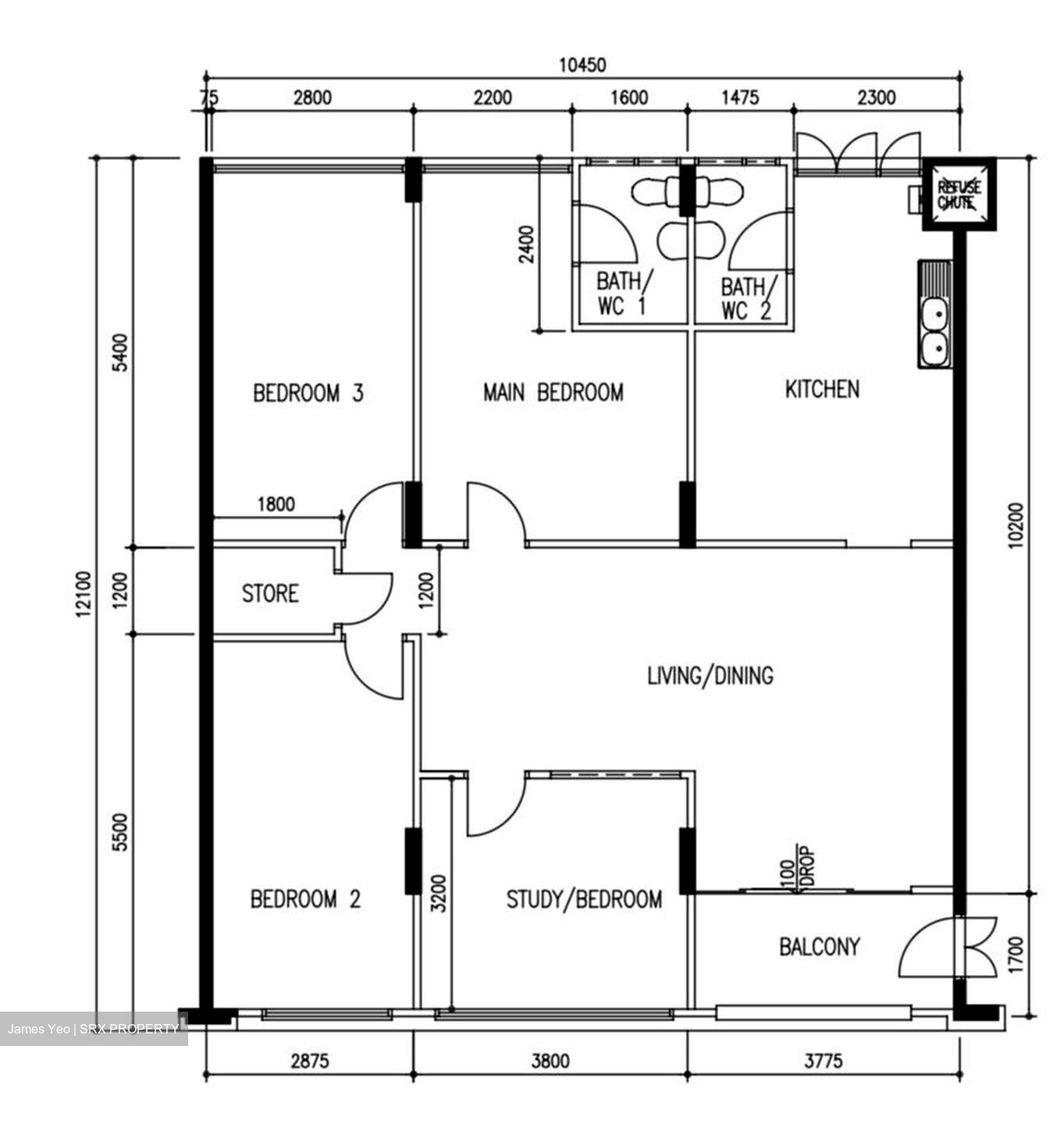 Blk 103 Pasir Ris Street 12 (Pasir Ris), HDB 5 Rooms #542719711